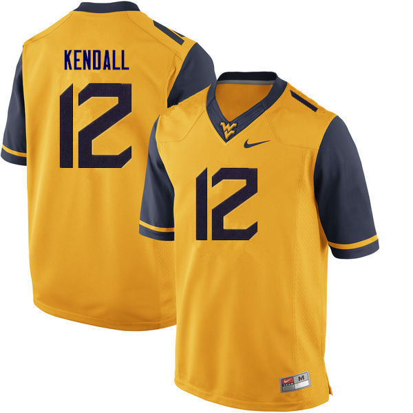 Men #10 Austin Kendall West Virginia Mountaineers College Football Jerseys Sale-Gold - Click Image to Close